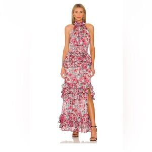 Elliatt Floral Halter Neck Maxi Dress